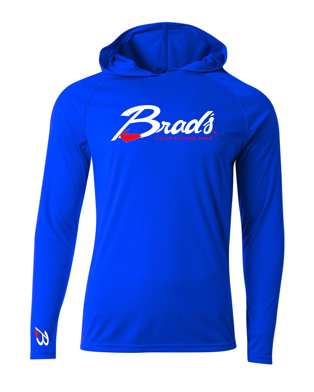 Royal Blue Men's Cooling Performance Long -Sleeve Hooded T-Shirt – Brad's  Killer Fishing Gear