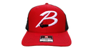 "B" Red/Black Trucker Hat BCA-25